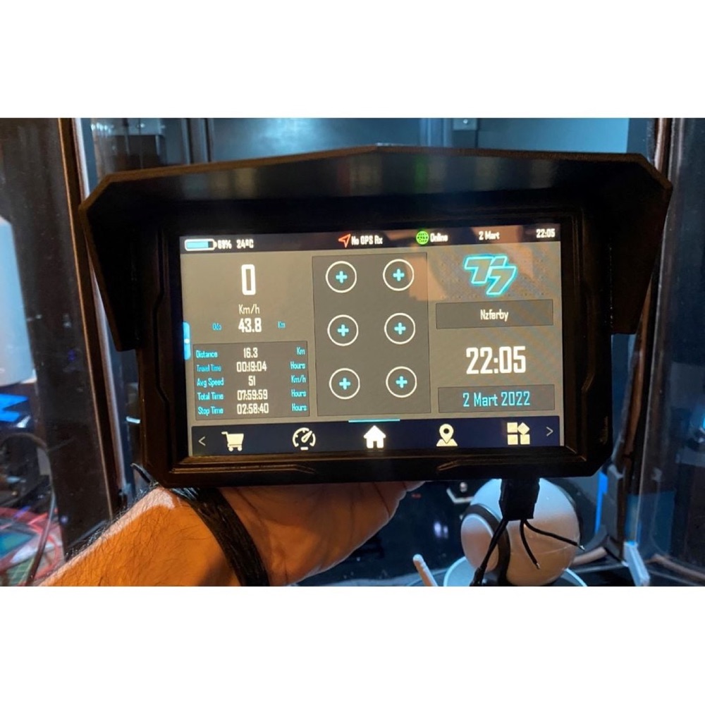 Yamaha Ténéré 700 İçin 7 İnç Tablet Muhafazası görsel 4