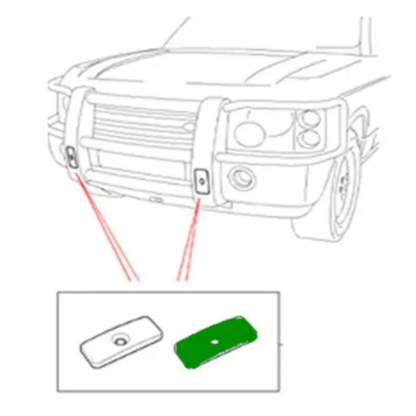 Range Rover 2003-2009 İç Panel Klips Şeridi (VUB000880) görsel 3