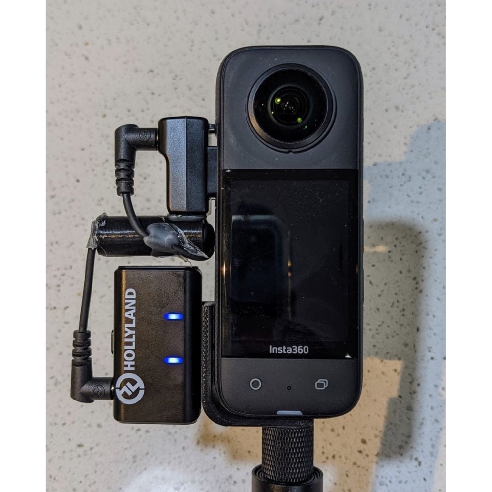 Insta360 X3 Hollyland Lark M1 Alıcı Braketi