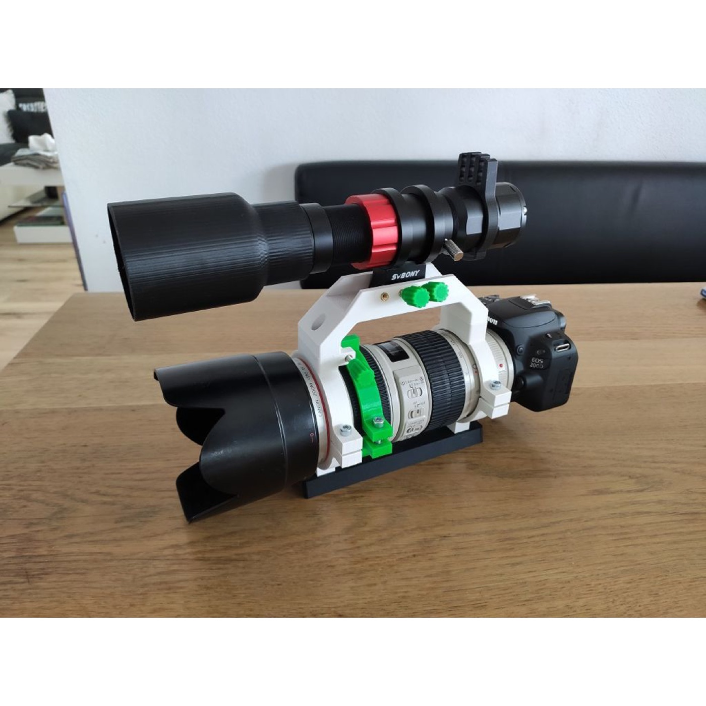 Canon EF 70-200mm f/2.8 IS USM için Astrofotoğraf Rig Tutucusu