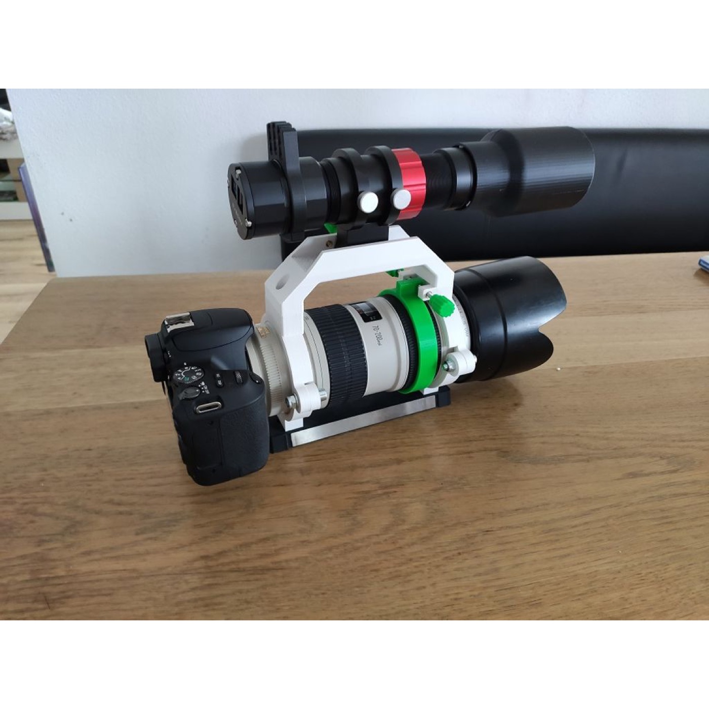 Canon EF 70-200mm f/2.8 IS USM için Astrofotoğraf Rig Tutucusu görsel 2