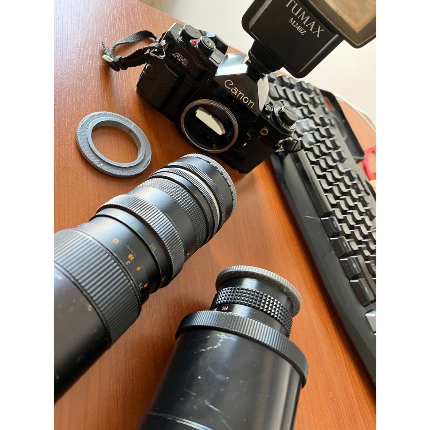 M42 Vida Dişli Lensleri Canon FD Gövdelere Bağlayan Adaptör görsel 2