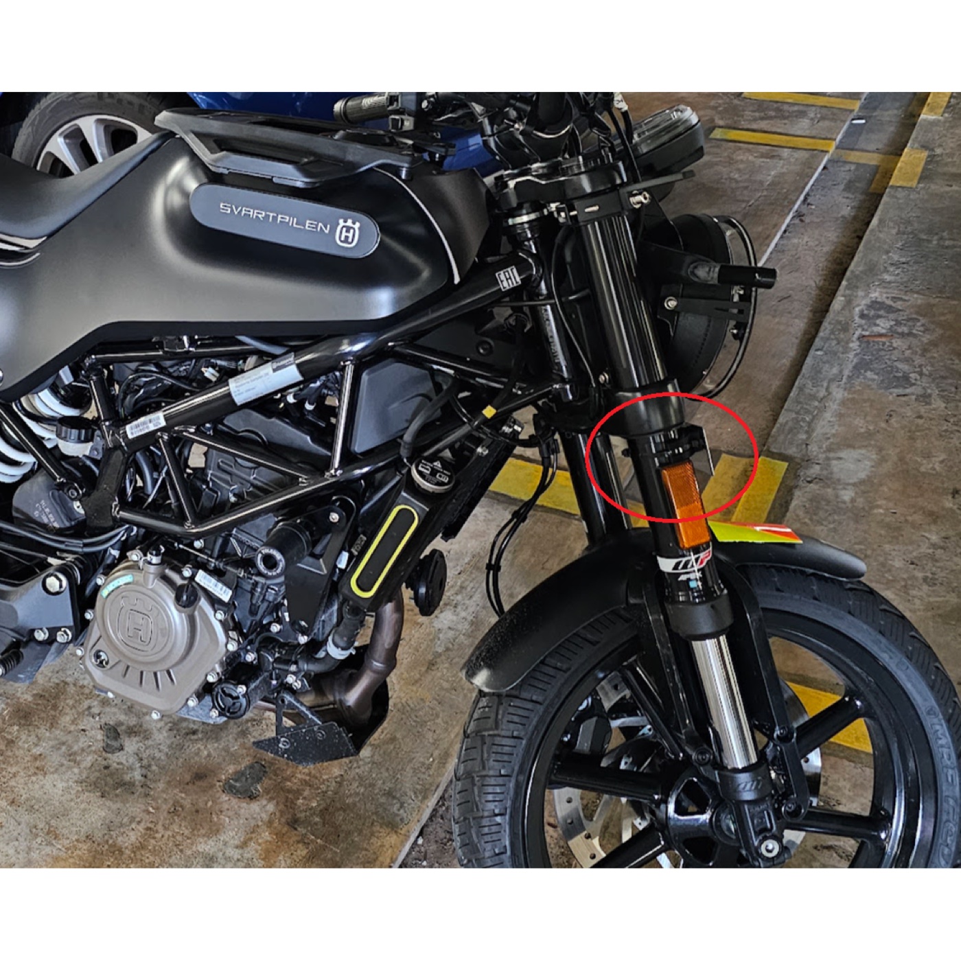 Husqvarna Svartpilen Ön Çatal Plaka Braketi görsel 2