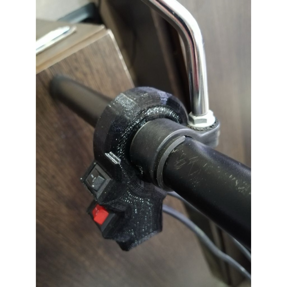 E-Bisiklet Gidon Çift Buton Anahtar Kutusu (Ø22 mm) görsel 2