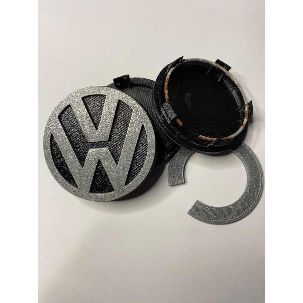 VW Golf 60 mm Göbek Kapağı (3 Parça) görsel 4