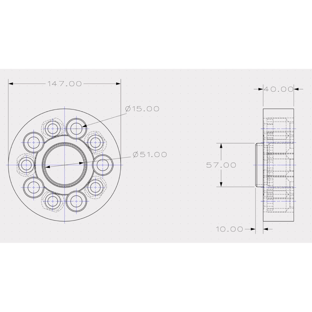 5x100 40 mm Jant Mesafe Halkası (VW) görsel 5