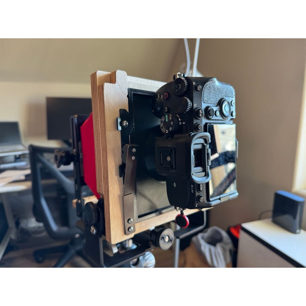 Sony E Bayonetli Kameralar için Graflok 4×5 Arka Adaptörü (Koni + Plaka)