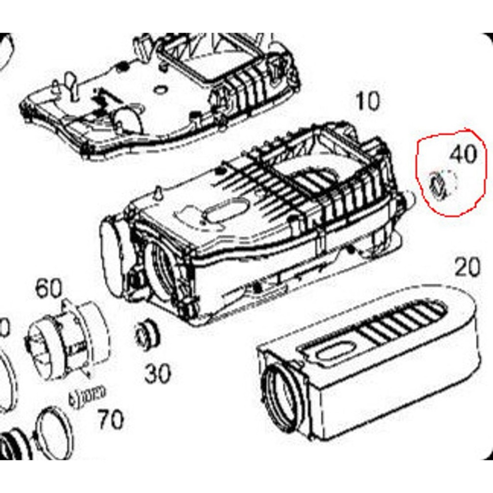 Mercedes Hava Filtresi Gummipuffer (OEM 6510940122) görsel 2