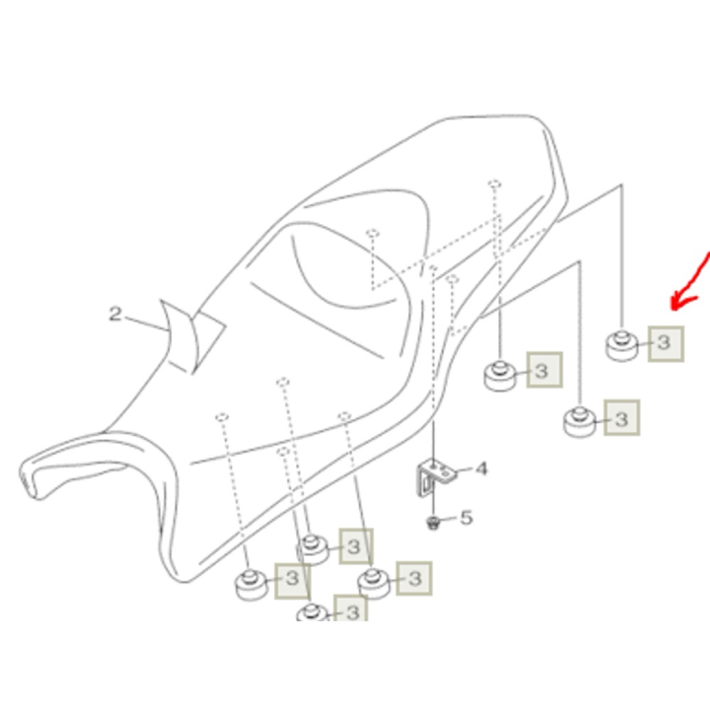 Yamaha XJ6 Sele Lastik Tamponu (V2)