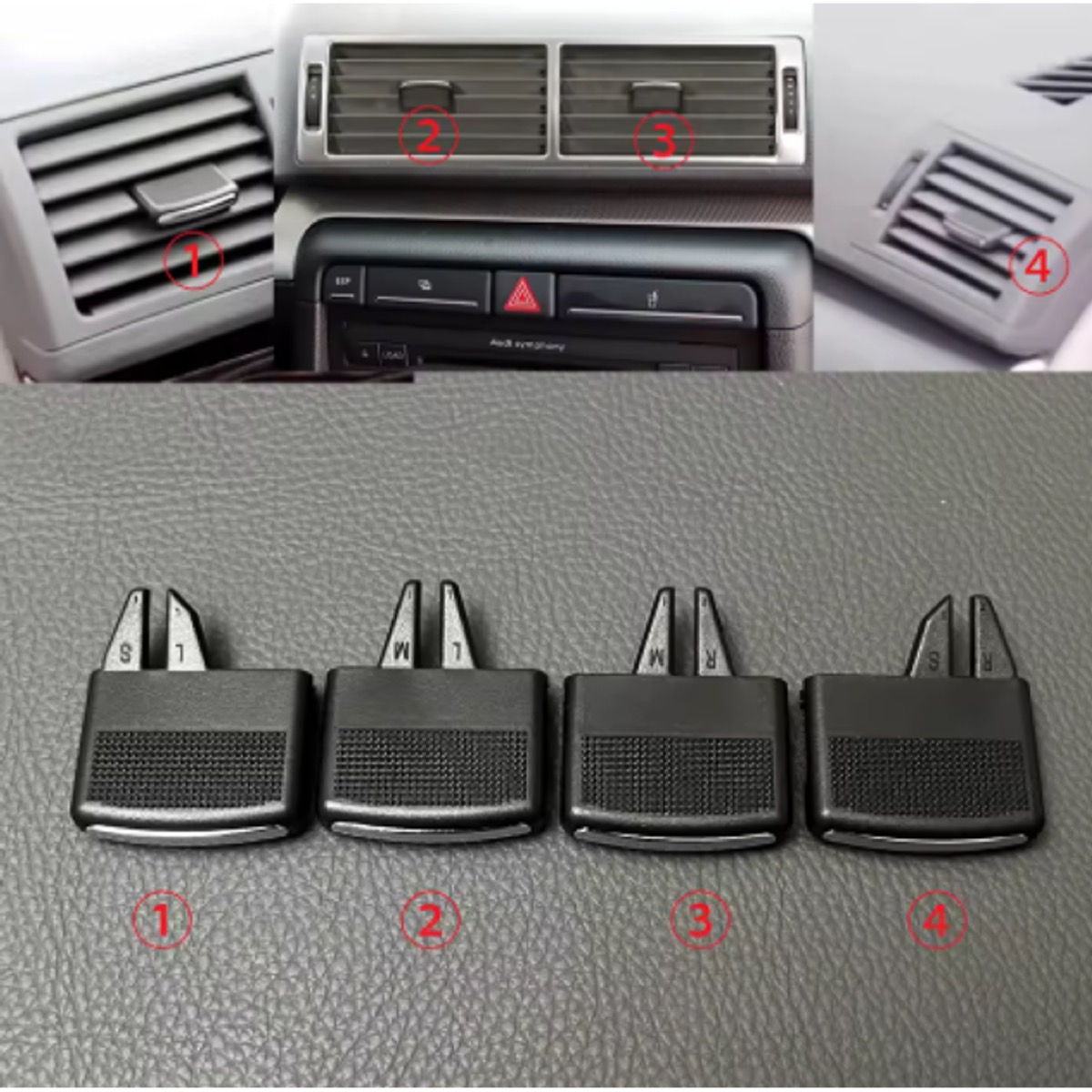 Audi A4 B6/B7 (2002-2008) Ön Panel Klima Izgarası Klipsi görsel 4
