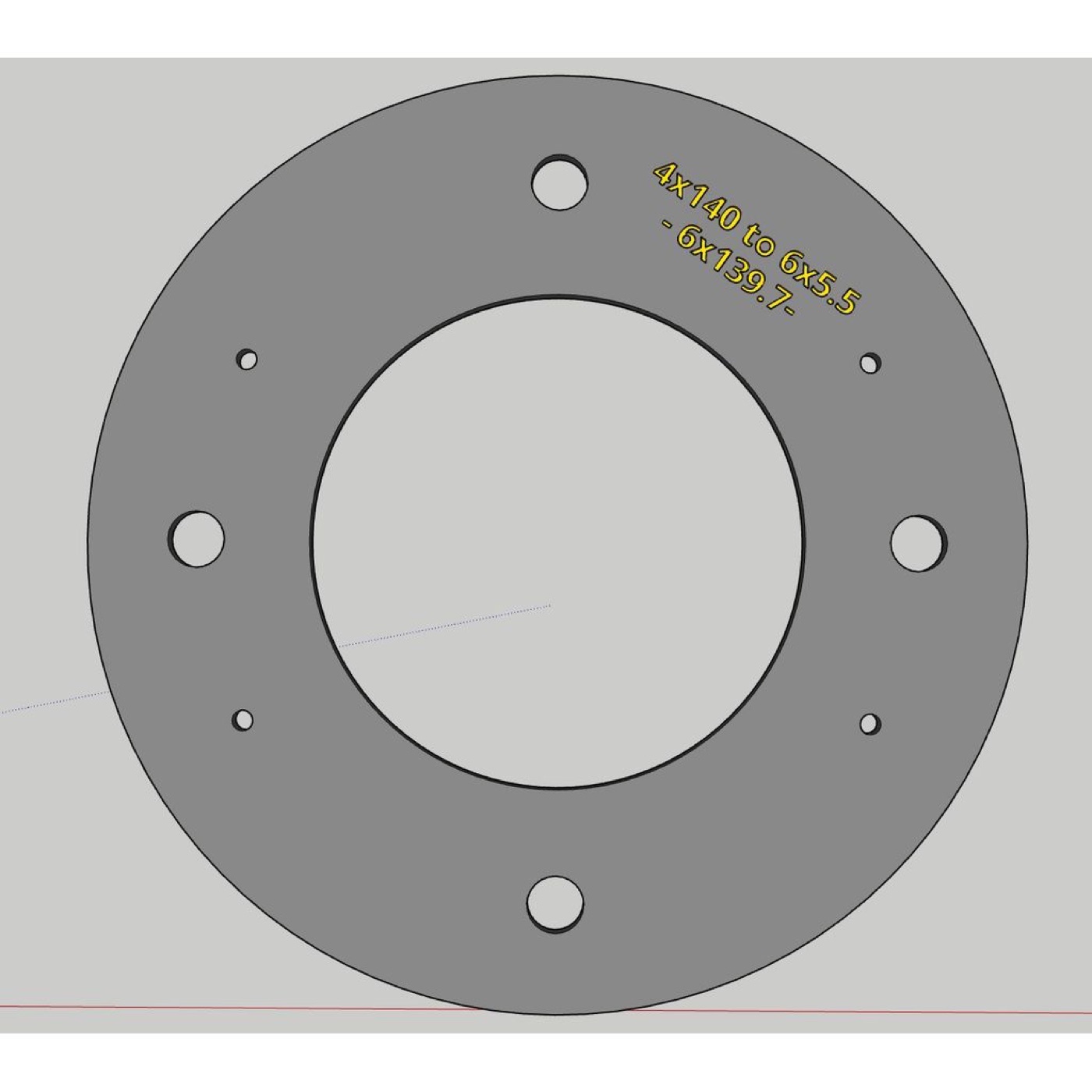 Subaru DL/Brat Jant Cıvata Deseni Dönüşüm Şablonu (4x140) görsel 3