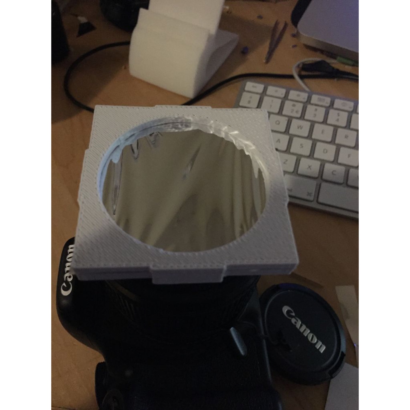 Canon 18-55mm Lens için Güneş Tutulması Filtre Tutucu görsel 3