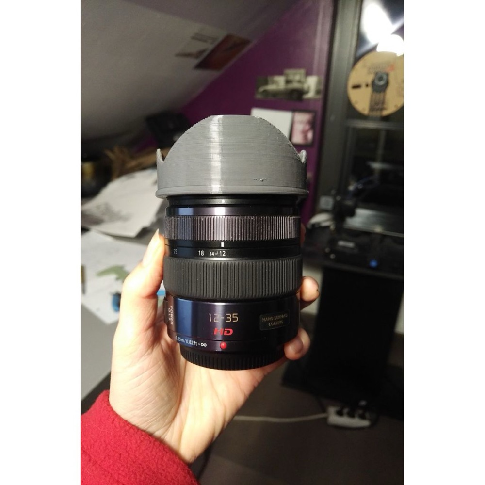 Panasonic Lumix G X Vario 12-35mm f/2.8 için Dar Gölgelik