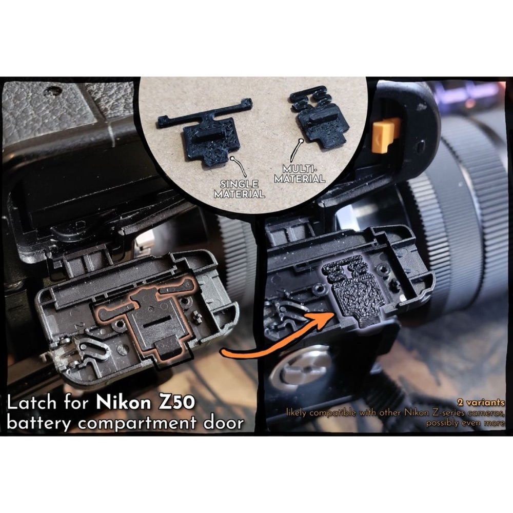 Nikon Z50 için Pil Bölmesi Kapağı Yaylı Mandalı (Yedek)