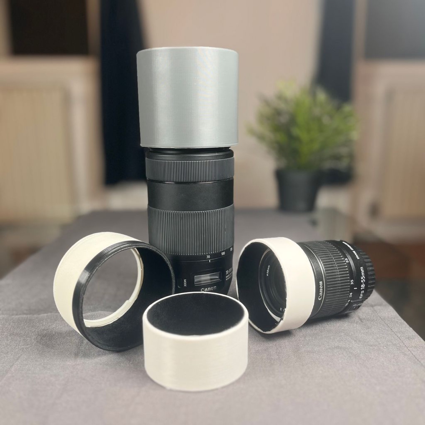 Canon EF/EF-S Lensler için Parametrik Lens Parasoleyi Seti