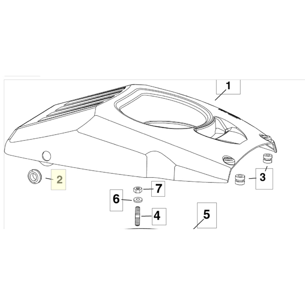 Evinrude E-TEC Volan Kapağı Lastik Contası (BRP Parça No 0329518) görsel 4