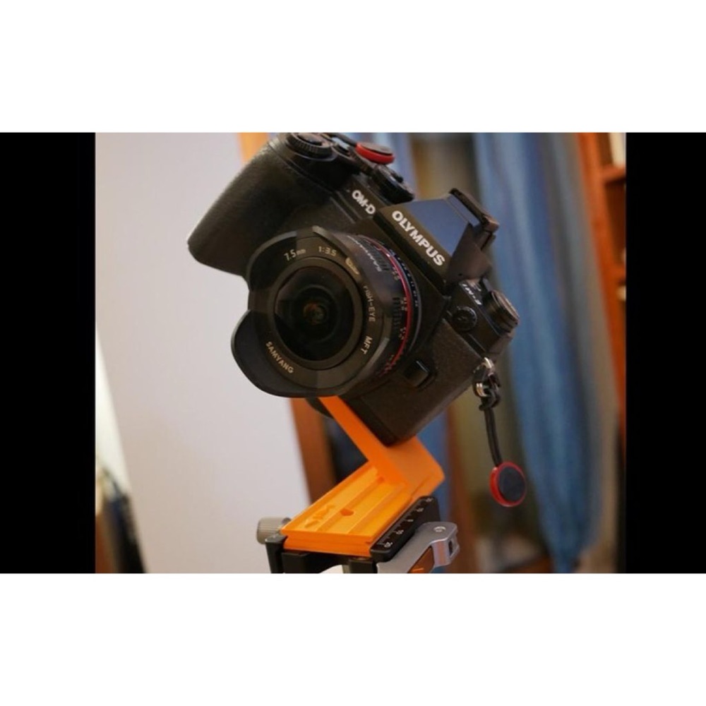 Olympus OM-D E-M1 Mark I ve Samyang 7,5 mm Balıkgözü İçin Panorama Braketi görsel 2