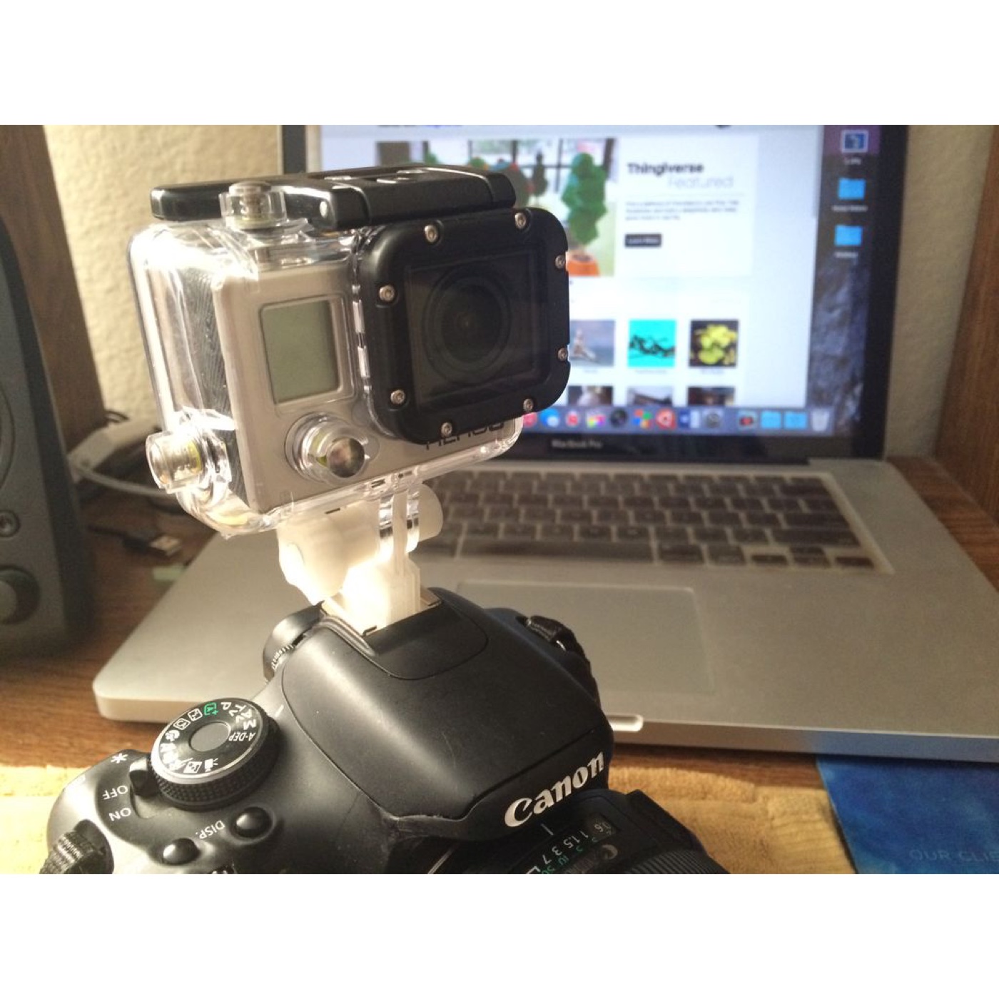 GoPro - DSLR Flaş Kızağı (Hot Shoe) Montaj Aparatı görsel 3