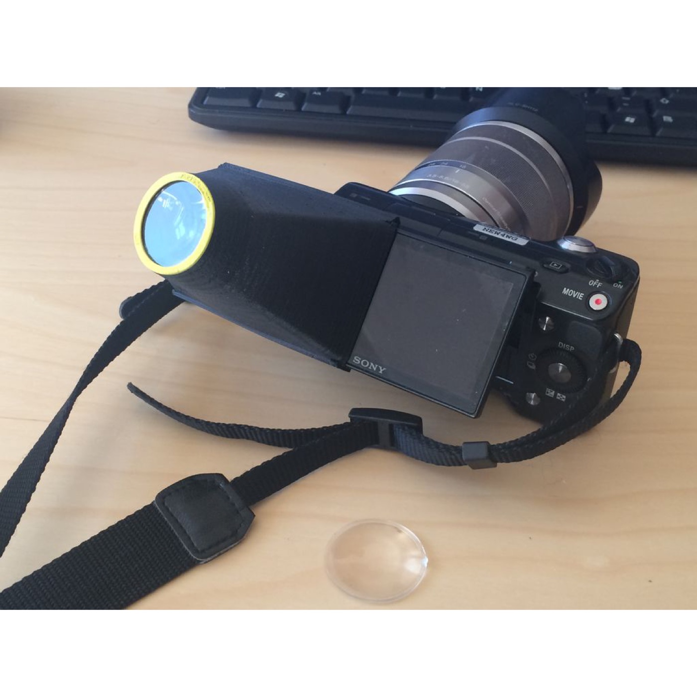 Sony NEX-5 için LCD Ekran Vizörü (Büyüteç Mercek Yuvalı)