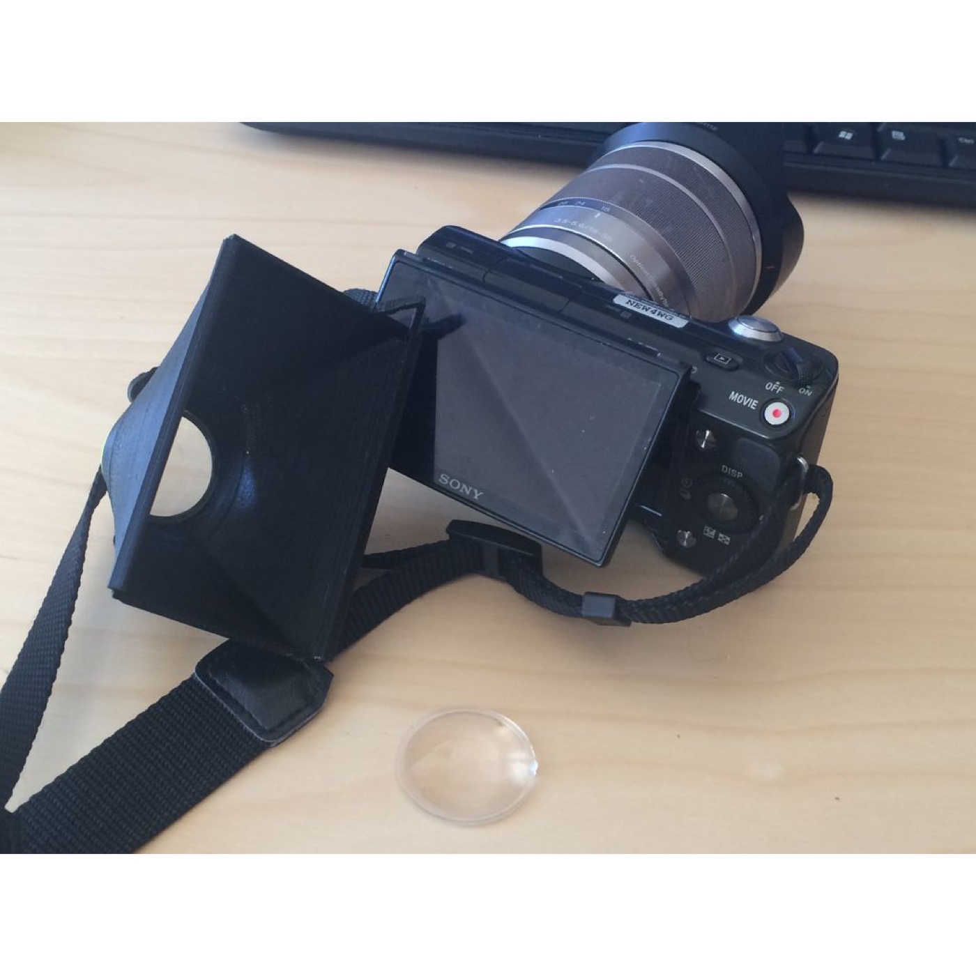 Sony NEX-5 için LCD Ekran Vizörü (Büyüteç Mercek Yuvalı) görsel 3