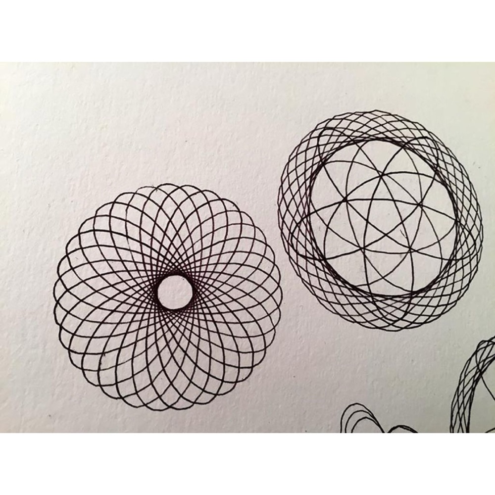 Geometrik Desen Çizim Seti (Dişli Çarklı Çizim Şablonu) görsel 2