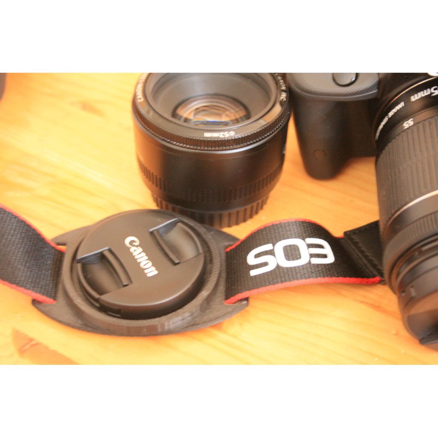Canon Lensler için 52mm/58mm Çift Ölçü Lens Kapağı Tutucusu görsel 2