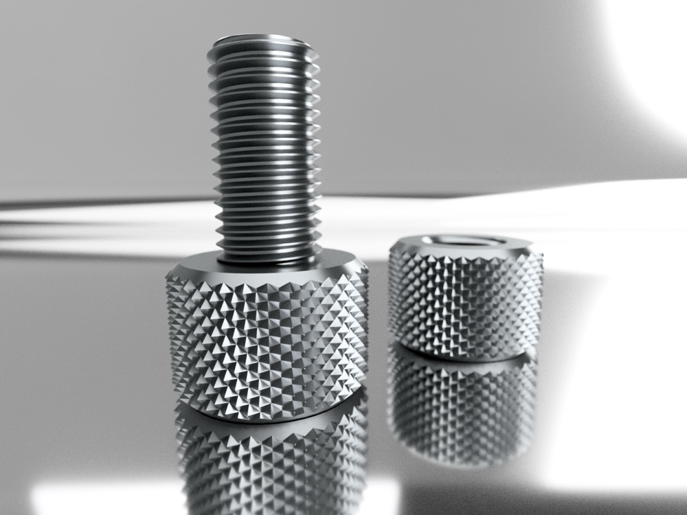 Tırtıklı (Knurling) Cıvata ve Somun — Klasik görsel 2