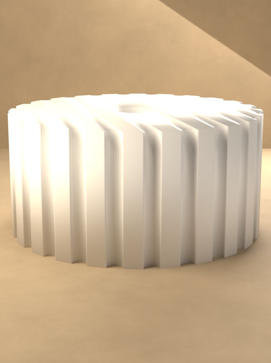 Tırtıllı Yuvarlak Milli Kontrol Düğmesi (50 mm Çap, 24 mm Yükseklik, 8 mm Mil, 24 Tırtıl) görsel 3