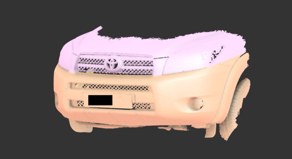 Toyota RAV4 Ön Tampon ve Panel 3D Tarama Modeli