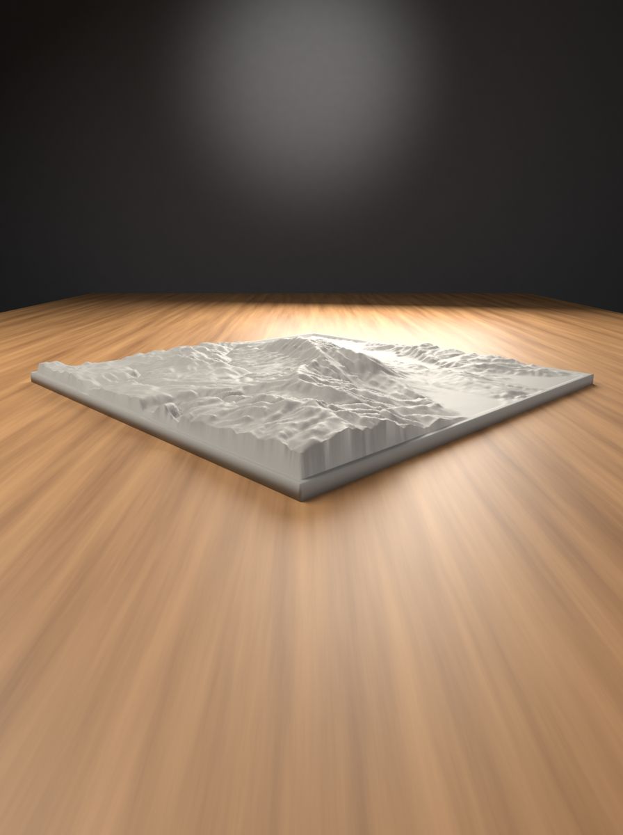 Uludağ Rölyef Haritası (200 × 200 mm, Topografik Duvar Dekoru) görsel 2