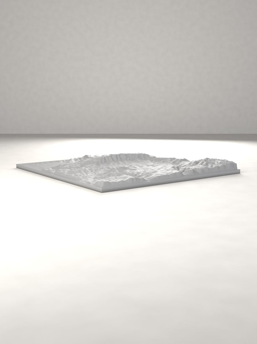 Uludağ Rölyef Haritası (200 × 200 mm, Topografik Duvar Dekoru) görsel 4