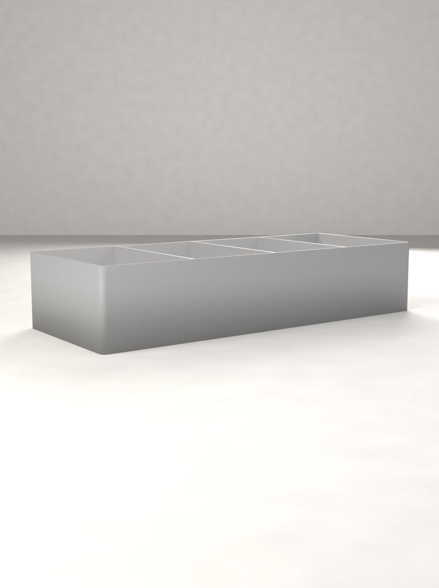 Uzun Bölmeli Organizer Kutu (200 × 80 × 40 mm, 4 × 1 Gözlü) görsel 2