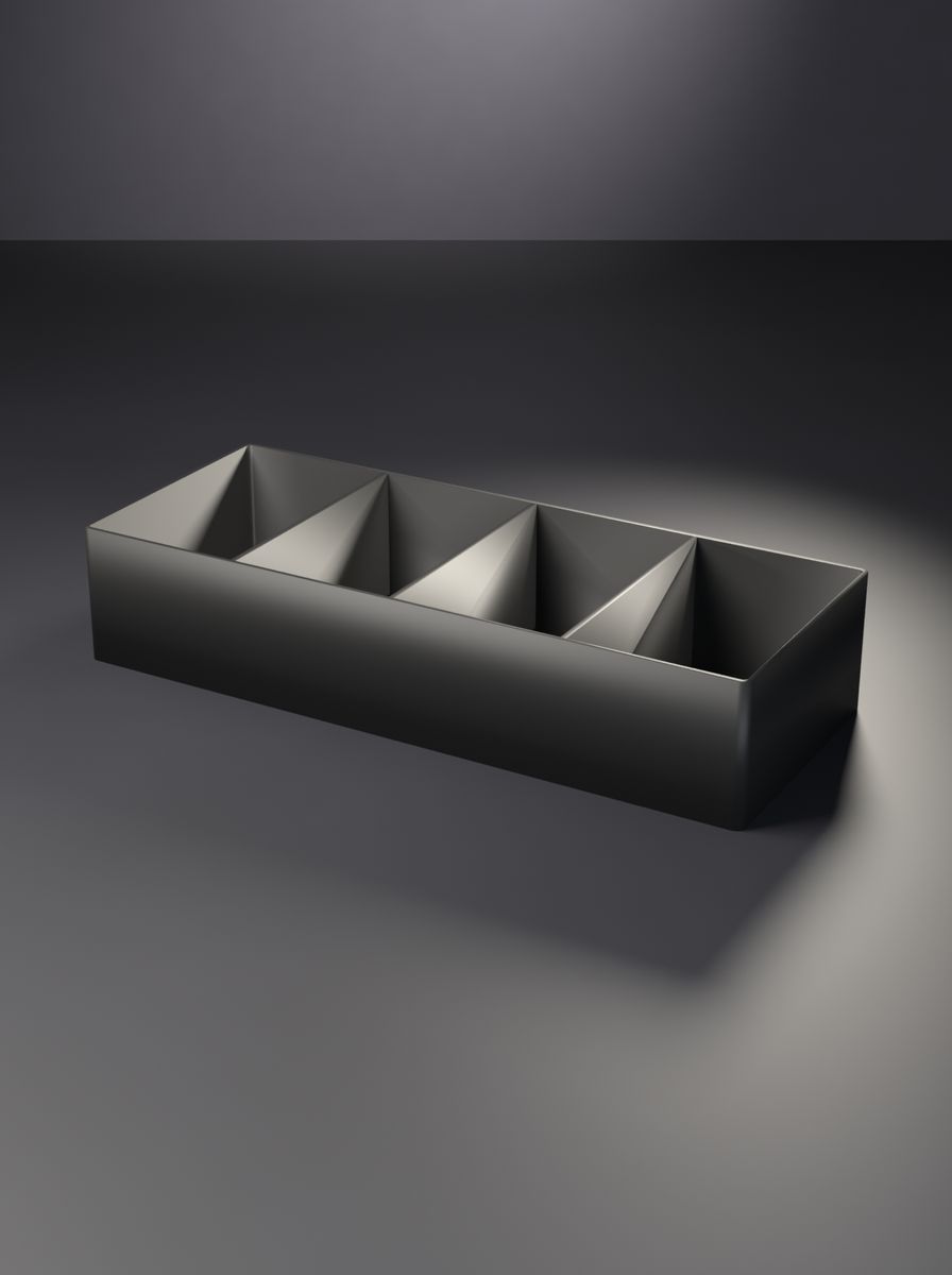 Uzun Bölmeli Organizer Kutu (200 × 80 × 40 mm, 4 × 1 Gözlü)