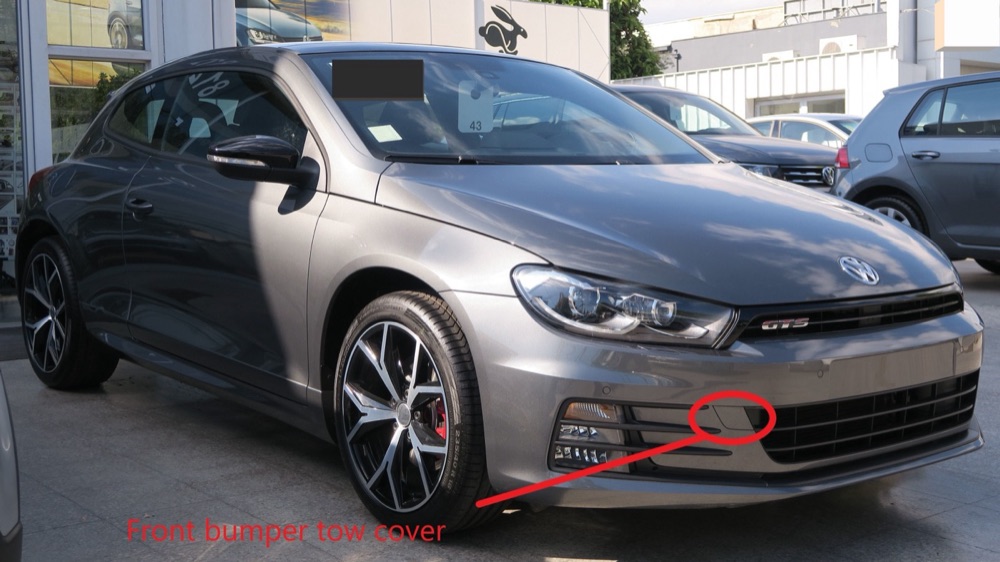 Volkswagen Scirocco GTS Ön Tampon Çeki Demiri Kapağı — Model 2