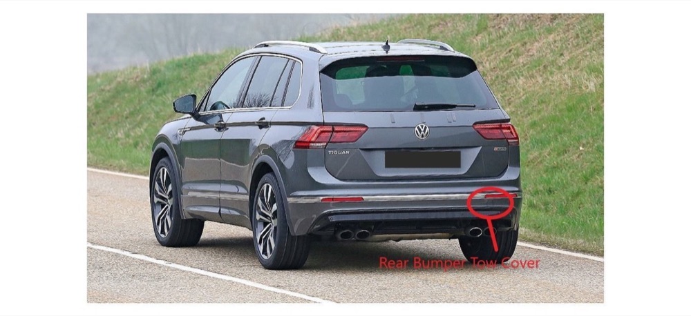 Volkswagen Tiguan Arka Tampon Çeki Demiri Kapağı görsel 3