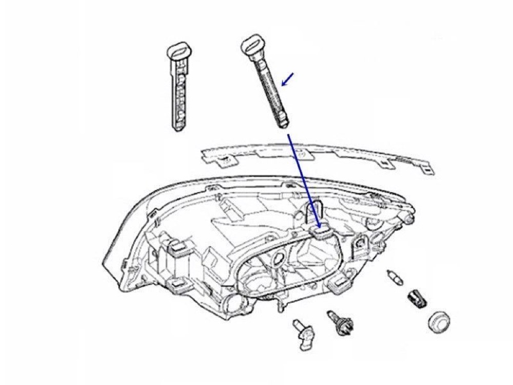 Volvo S60 / V60 Far Montaj Braketi Seti (Sağ+Sol) 89093257/89093258 görsel 3