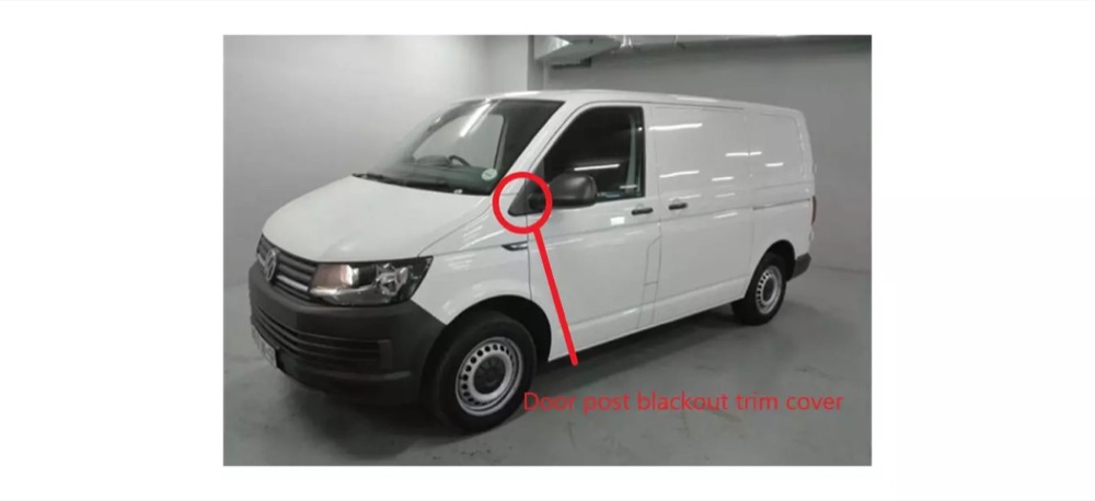 VW Transporter Kapı Direği Karartma Trim Kapağı
